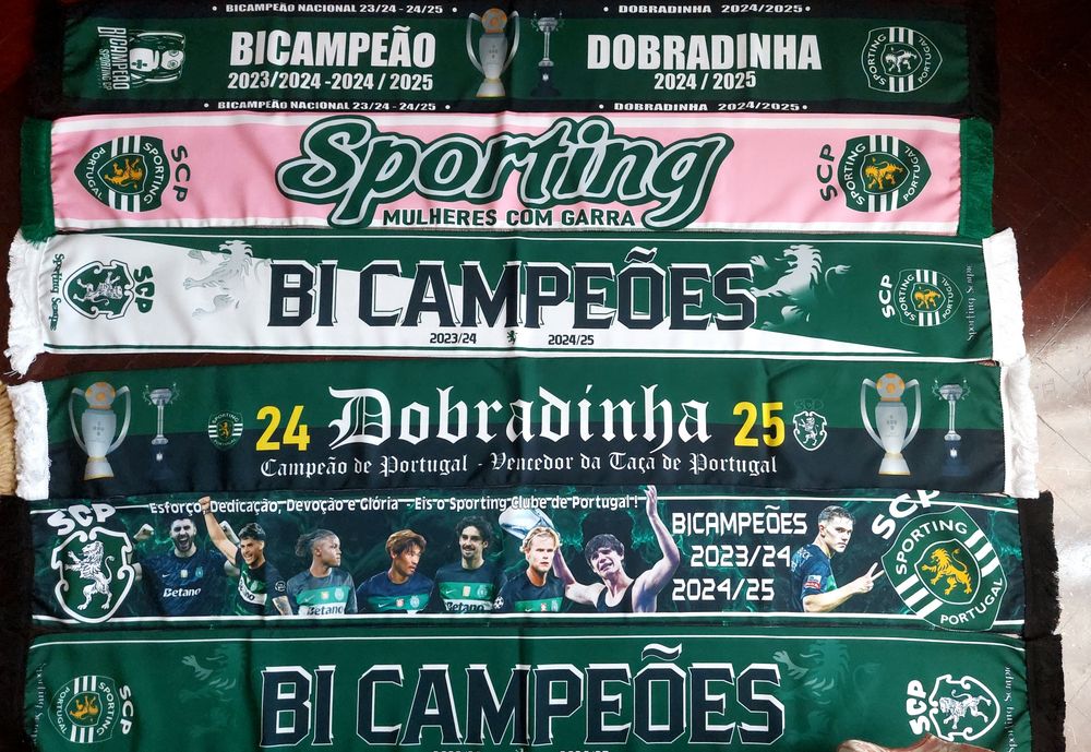 6 Cachecois do Sporting Bi campeao e Dobradinha