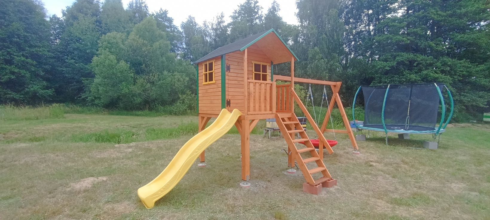 Domek dla dzieci drewniany, place zabaw, piaskownice, huśtawki