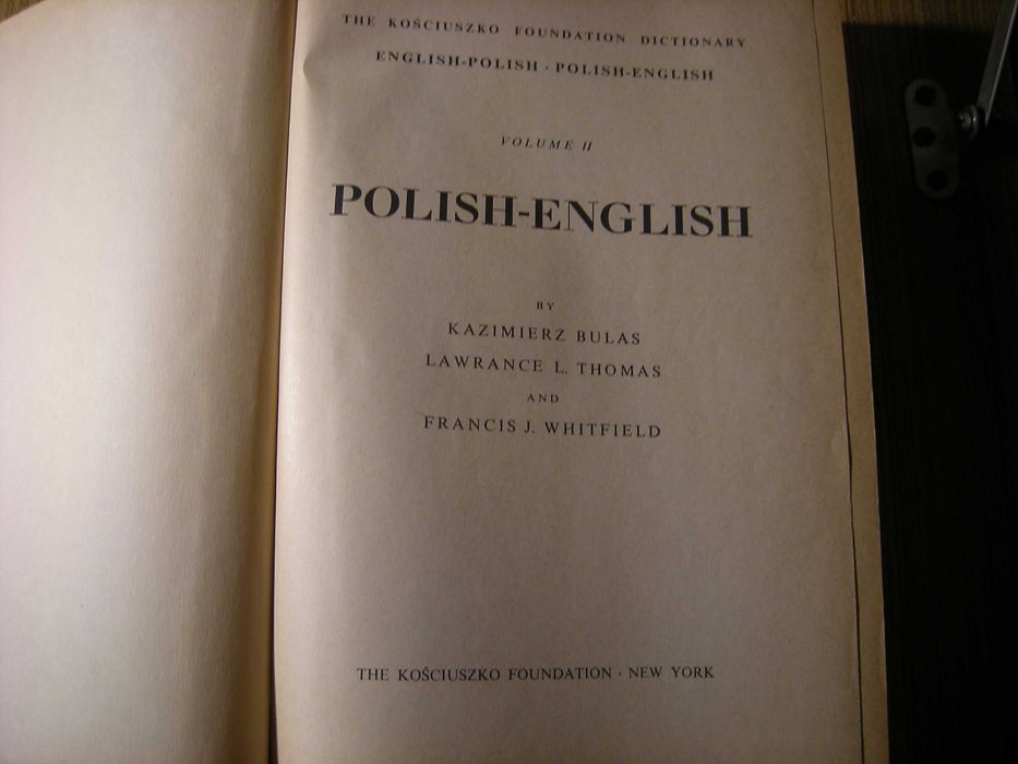 Słownik angielsko polski, polsko angielski Fundacji Kościuszkowskiej
