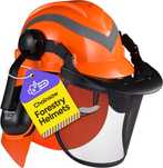 Kask ochronny dla drwali SAFEYEAR M-5009OR