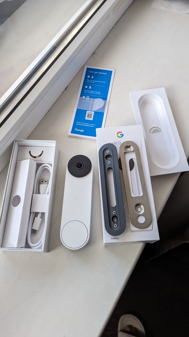 Звонок Google Nest Hello video DoorBell Battery White