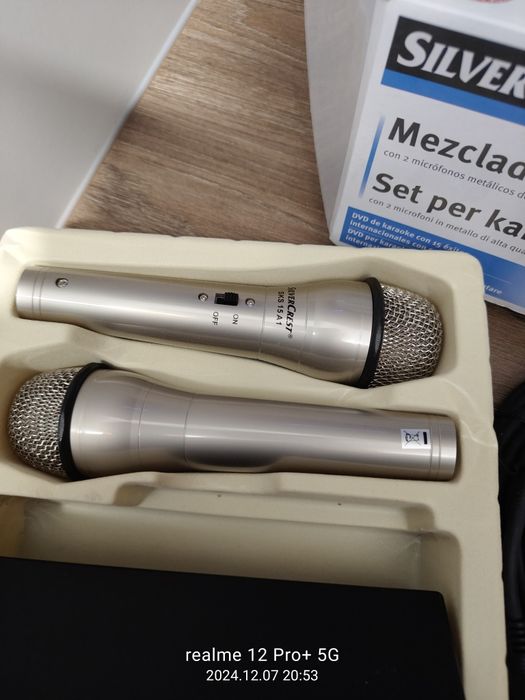 Zestaw do karaoke Metalowe mikrofony