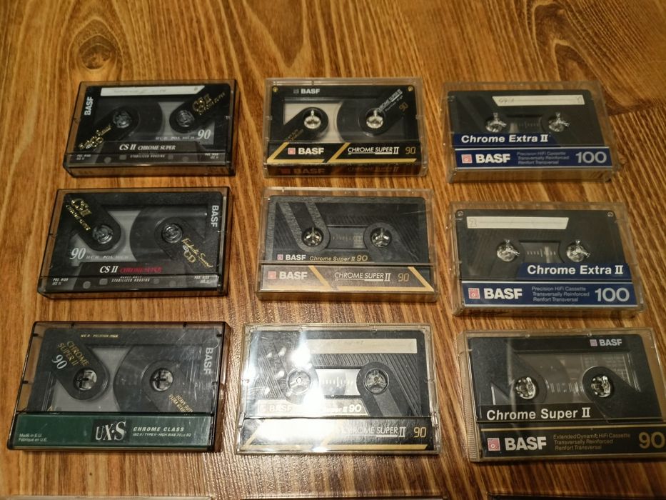 10zł/sztuka Kasety taśmy magnetofonowe basf chrom super II extra II