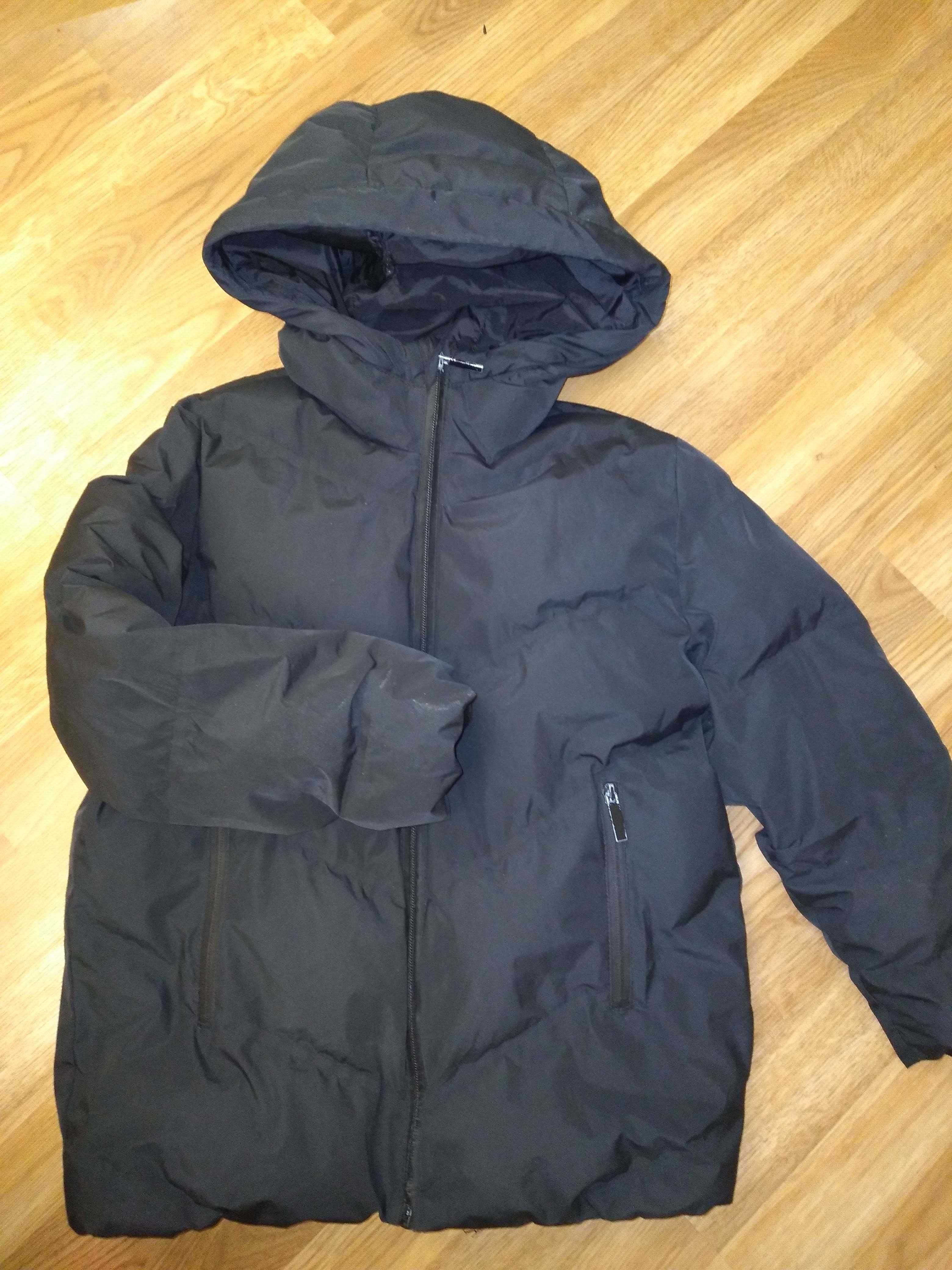 Куртка зимняя Zara черная 128р. 8лет