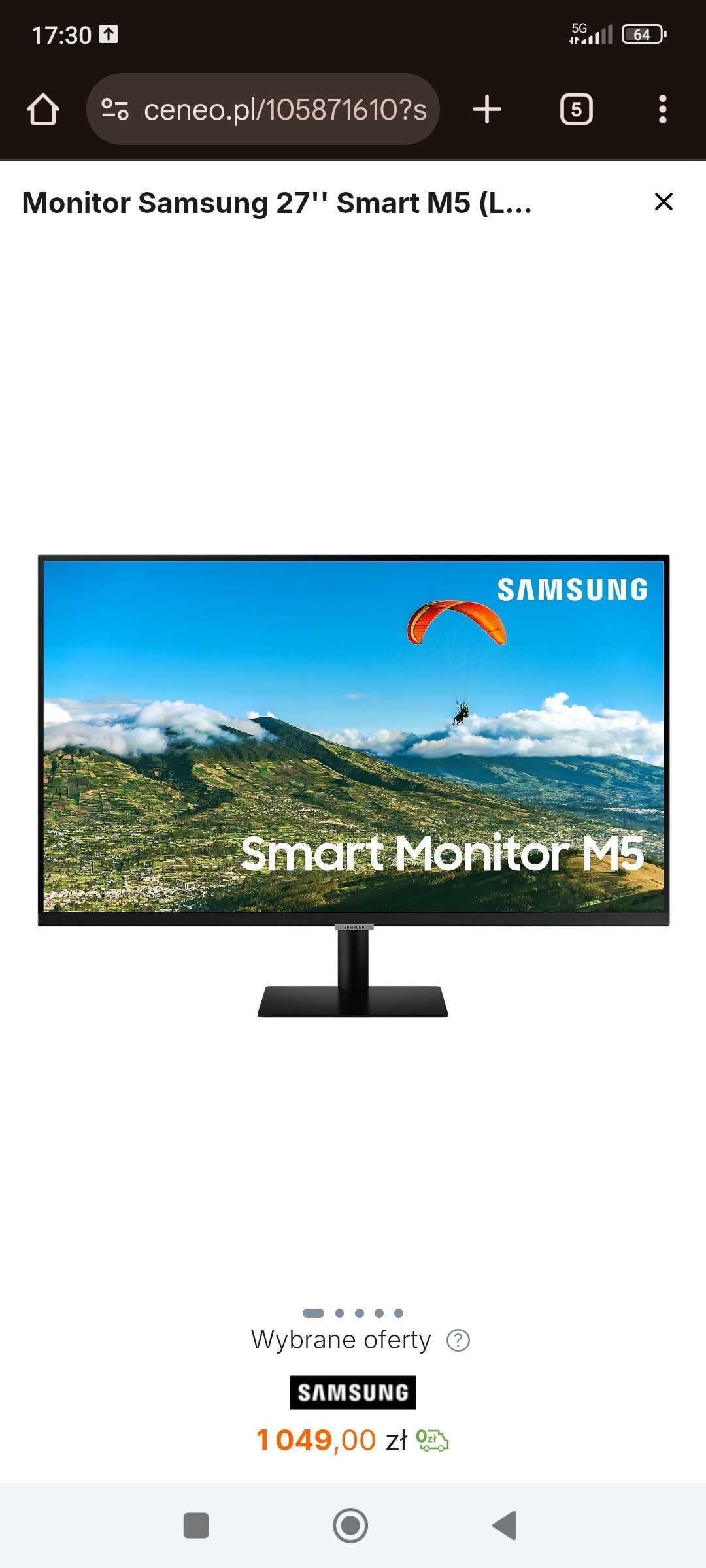 Monitor samsung m5