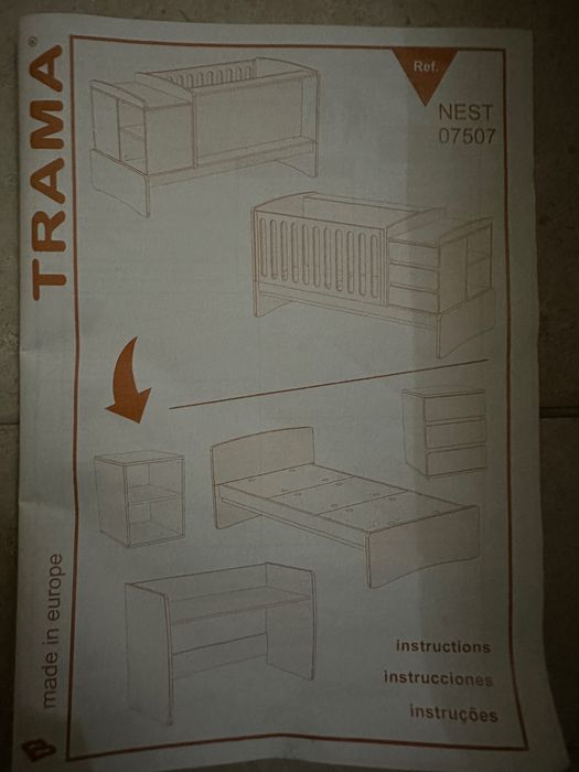 Quarto menina - Mobiliário Convertível bebé Trama Bebecar - cor branca