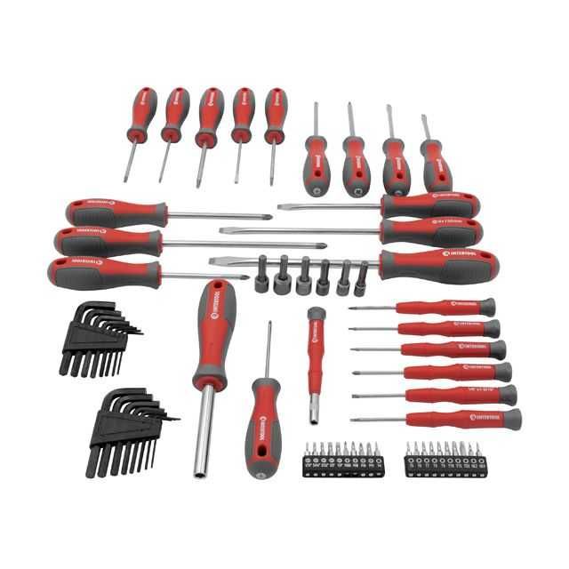 Набор отверток с комплектом насадок INTERTOOL VT-3372 (114 ед, Cr-V)