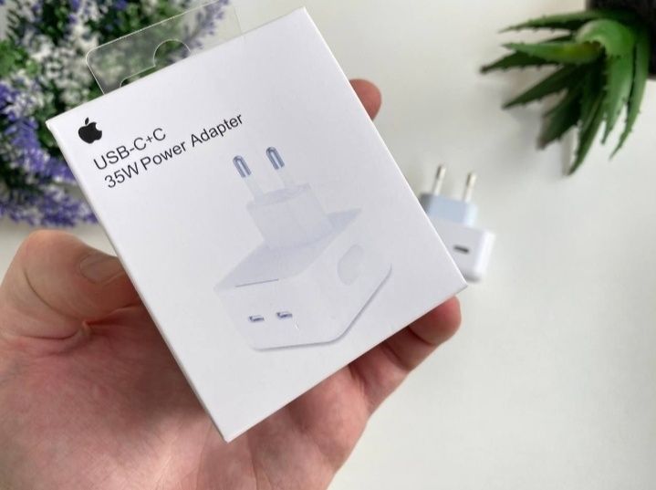 Быстрая зарядка Apple USB-C Power Adapter 35W на 2 выхода