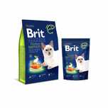 Акция! Корм для котов и кошек Brit Premium Sterilised Salmon рыба 8 кг