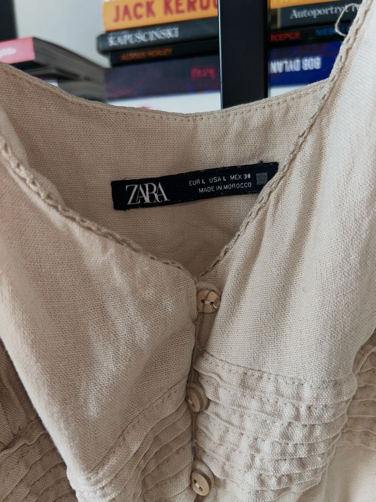 Sukienka maxi/midi  ZARA 100% len