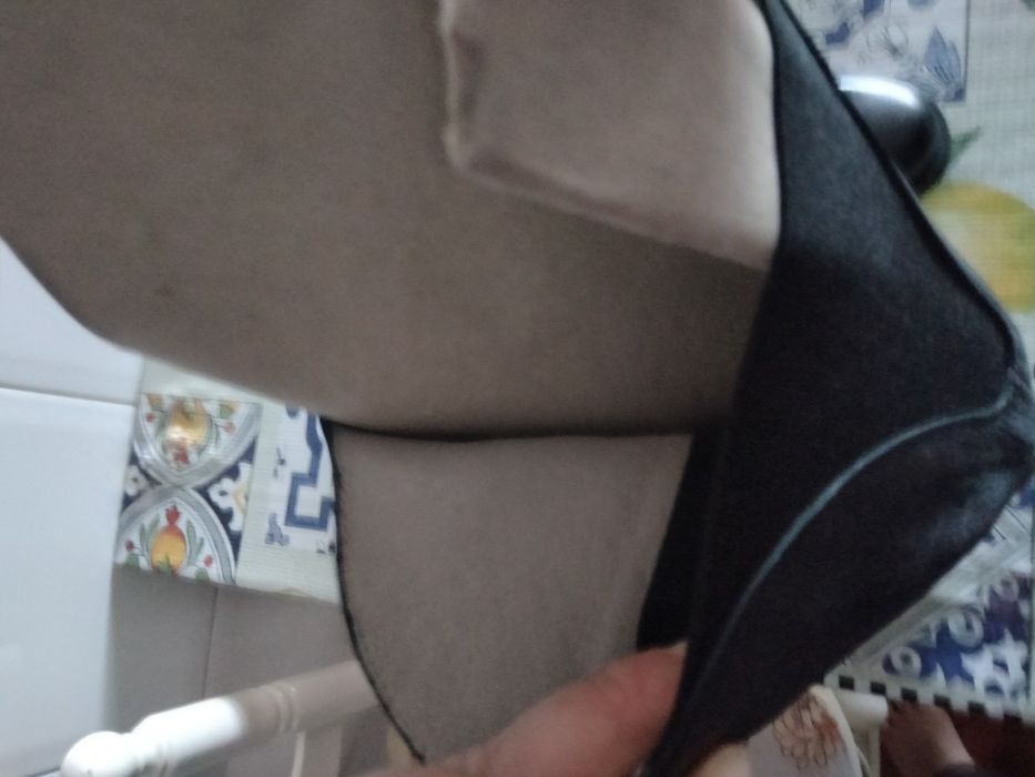 Botas cano alto Pretas em pele Charles N 36 NOVAS