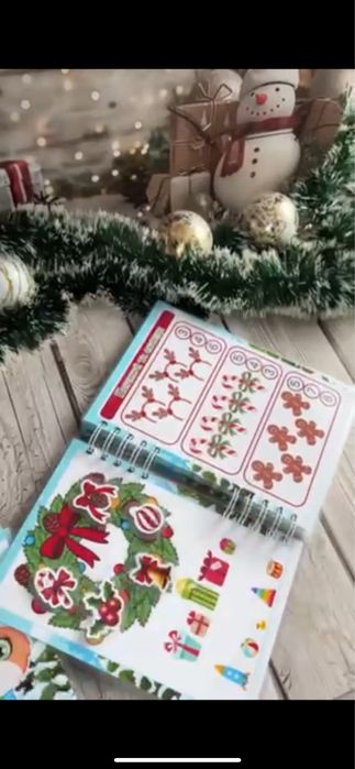 Ігри на липучках, зошит пиши стирай Миколай новий рік