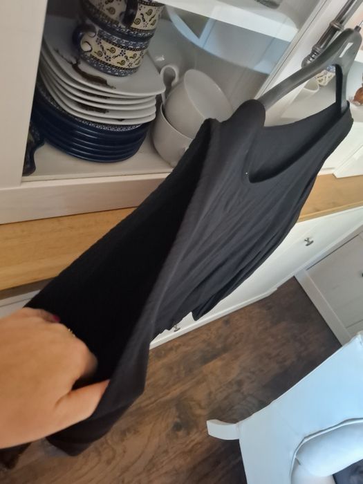 Czarna bluzka luźna odkryte ramiona 40 42 44