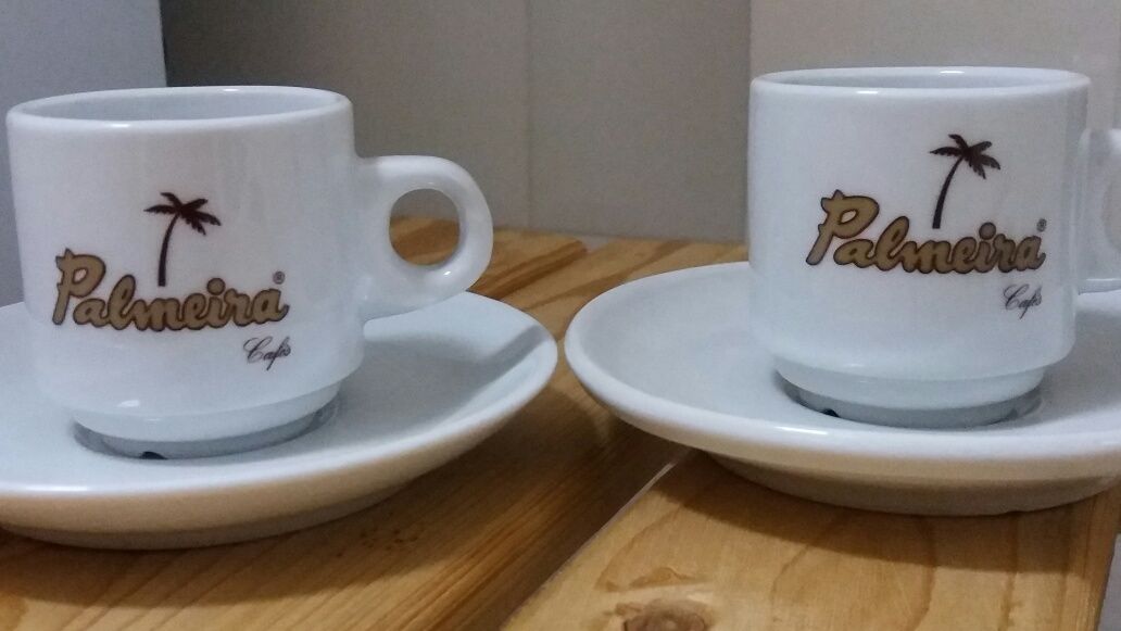 Chávenas de café Tenco e Palmeira - em excelente estado (2 pares cada)