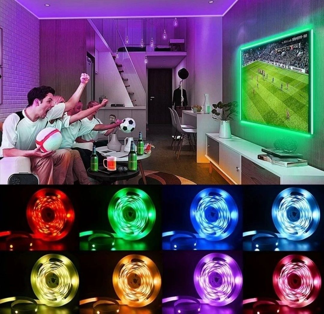Гнучка світлодіодна стрічка SMD 5050 RGB bluetooth. Світлодіодна лента