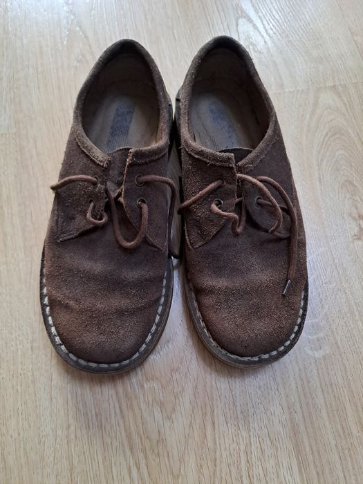 Welurowe trzewiki firmy Otmęt, brązowe, rozmiar 39