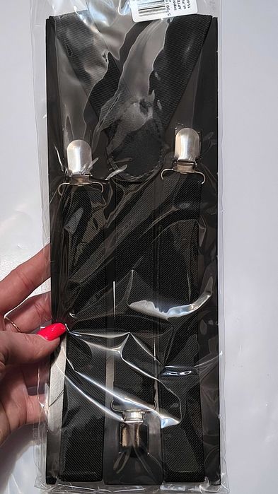 Szelki do spodni damsko-męskie czarne