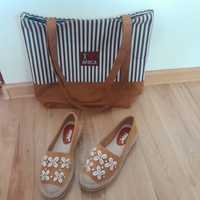 Komplet torba +buty espadryle 36