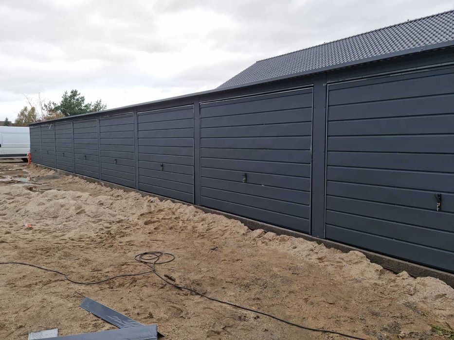 Garaż blaszany, garaż blaszak 3x5, kompleks garaży, parking - moduły