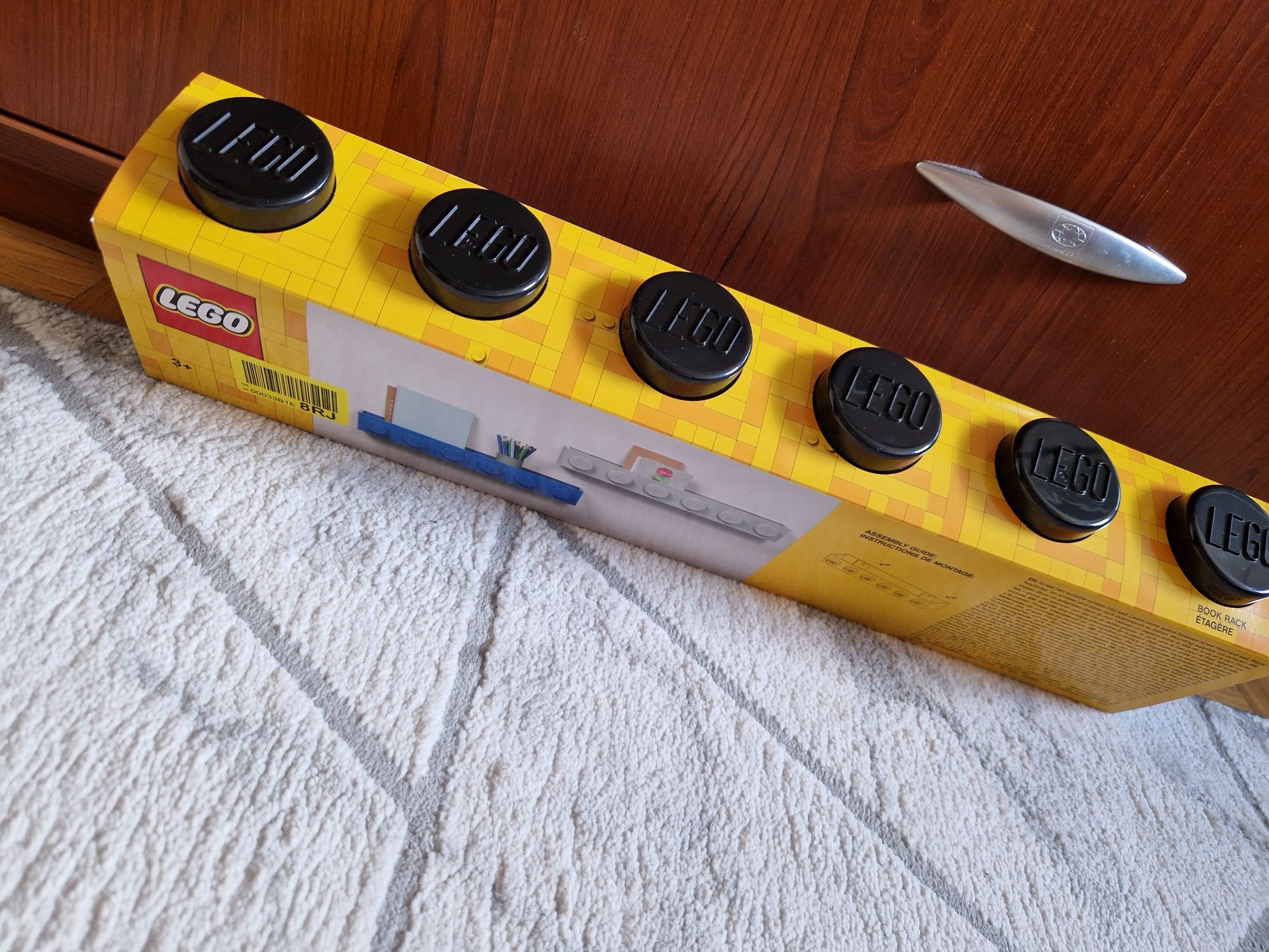 NOWA czarna długa dekoracyjna półka firmy LEGO/ dekoracyjna pokoju