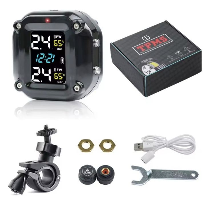 Система контроля давления в шинах мотоцикла.