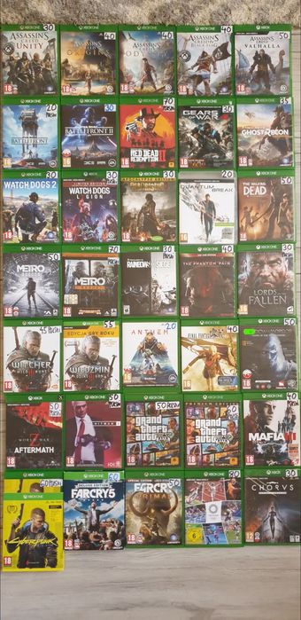 Gry xbox one,gta5,assassins,dying light,metro,minecraft,lego,mafia3