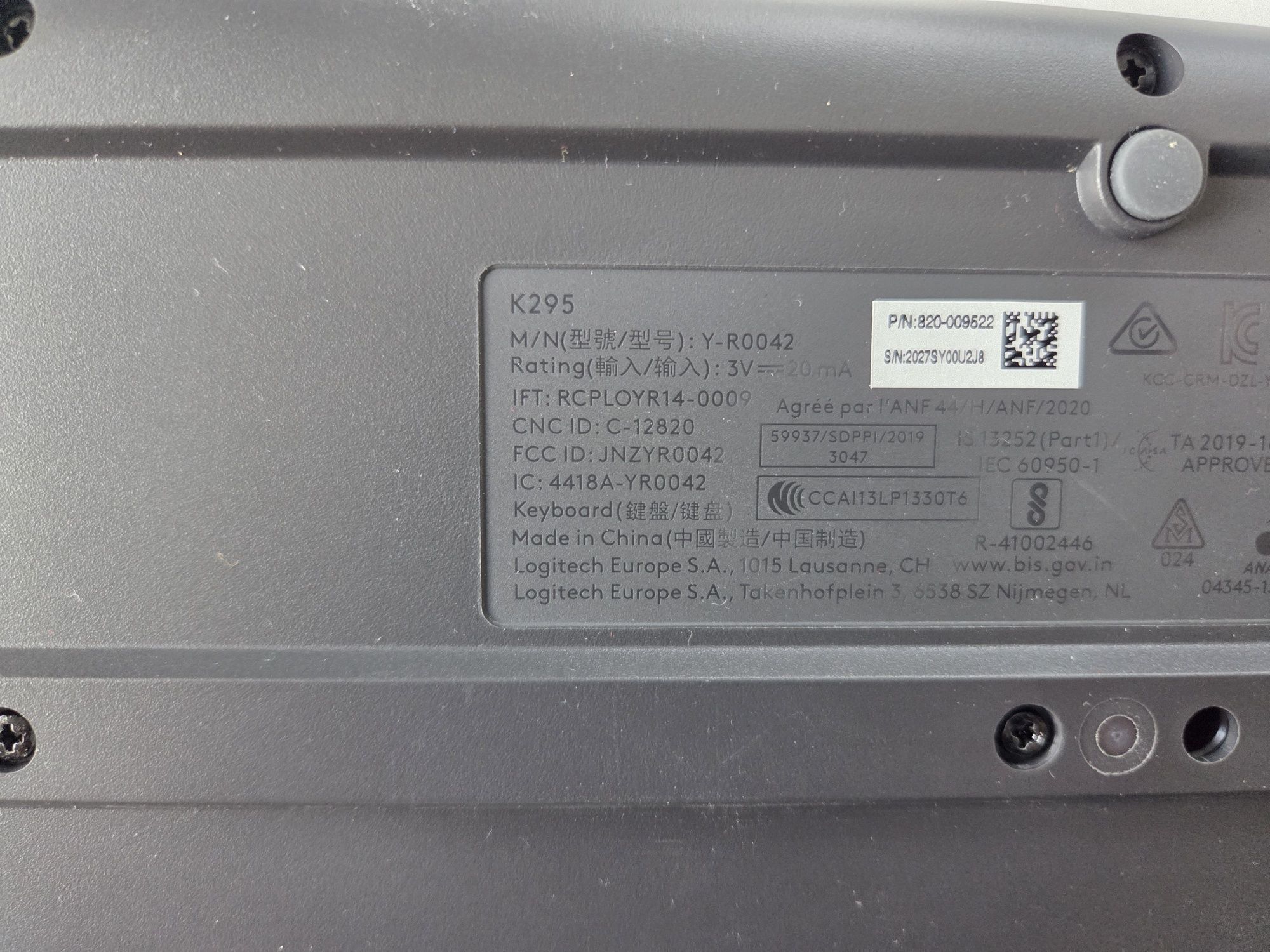 Klawiatura bezprzewodowa logitech silent touch K295 + mysz Microsoft