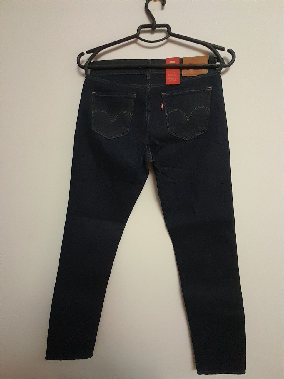 Levis straight 714 женские джинсы тёмно-синий W24L30