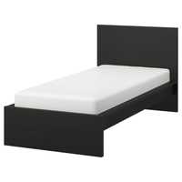 3x łóżko Ikea MALM stelaż LÖNSET 90X200 czarnobrąz materac