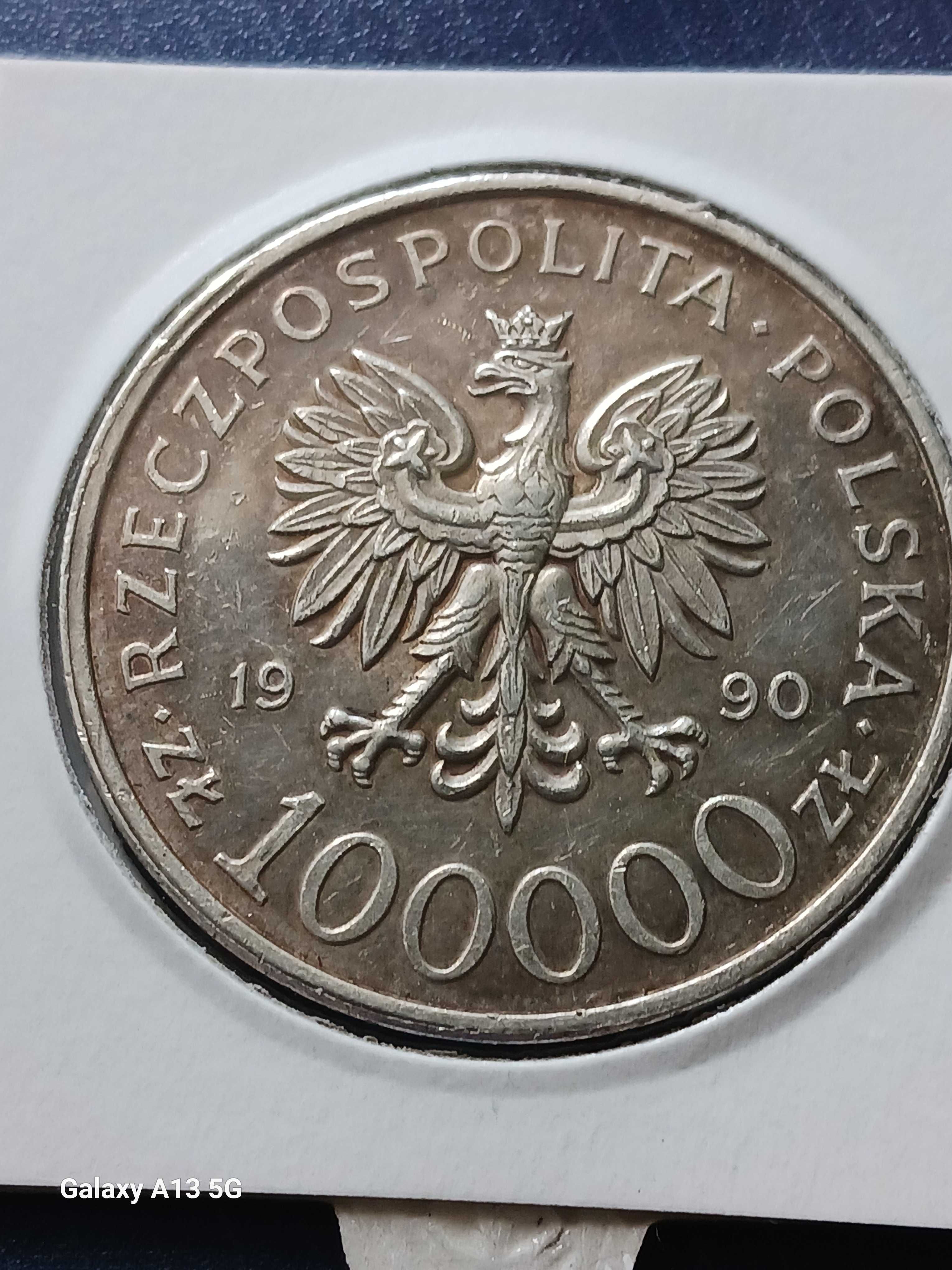 100 000zł Solidarność 1990 r. Typ A - Uncja srebra - nr. 2