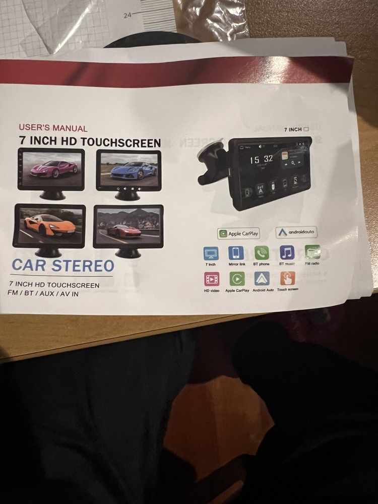 Ecra multimedia para carro universal com camara de marcha atras