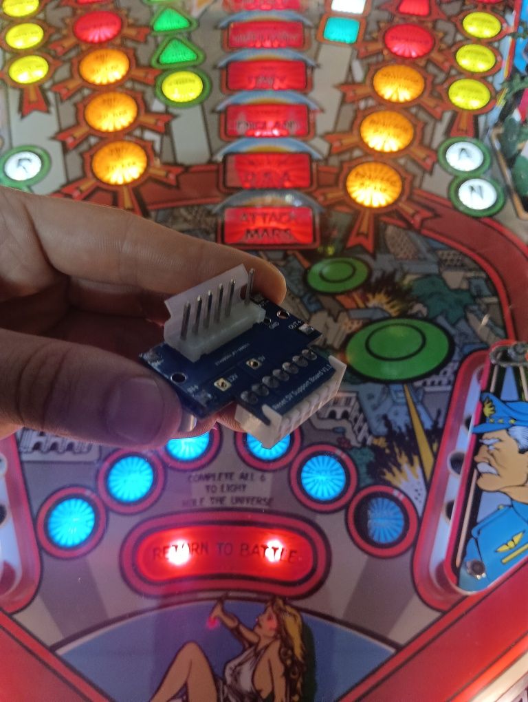 Flipper pinball Arcade, estabilizador 5v CPU WPC (anti reset)