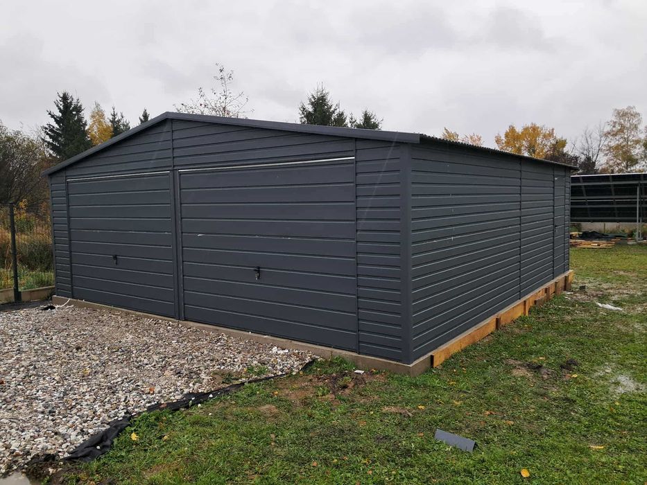 Garaż blaszany 7x7. WZMOCNIONY PROFILAMI. Producent. Cała POLSKA