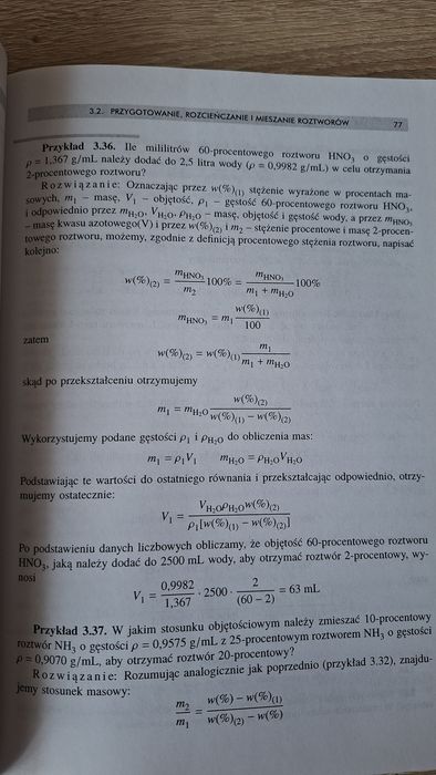 Książka Ćwiczenia Rachunkowe z Chemii