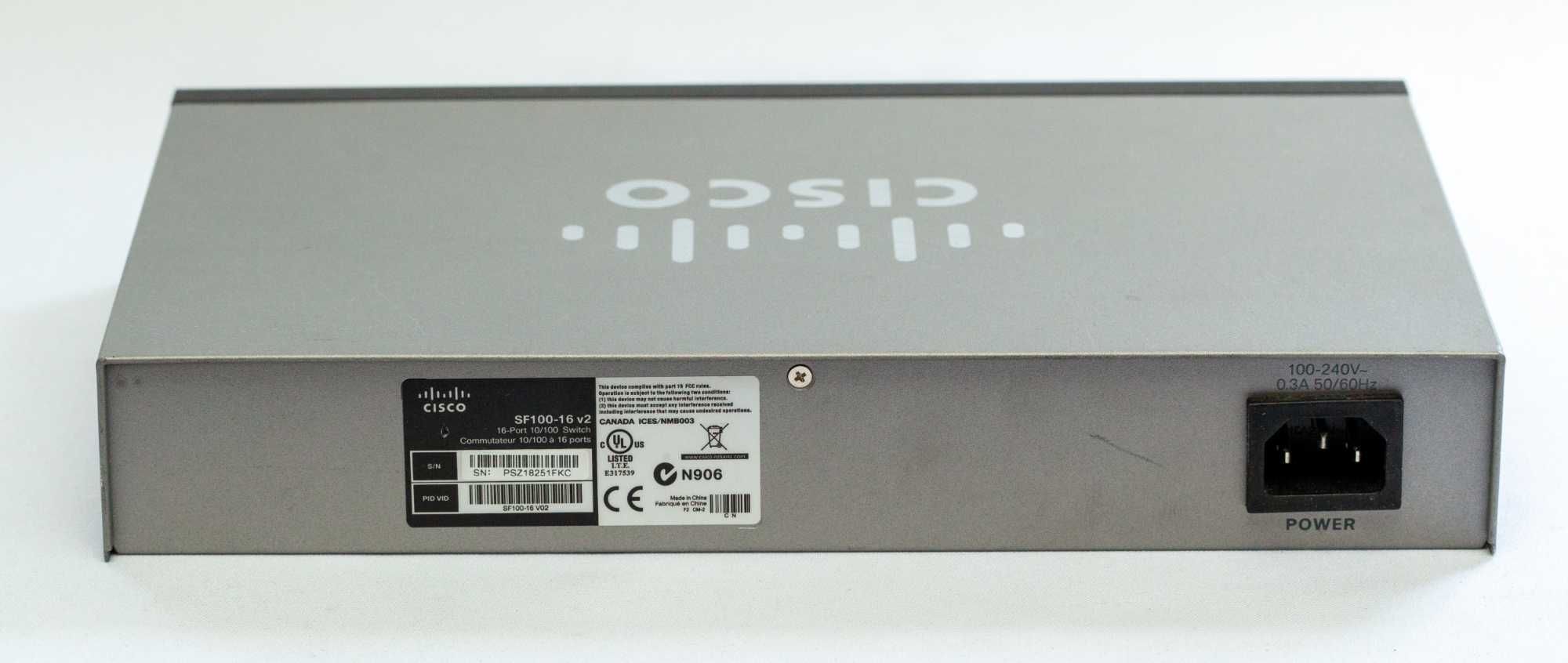 Cisco SF100-16 v2 некерований свіч 16 портів 10/100 Fast Ethernet