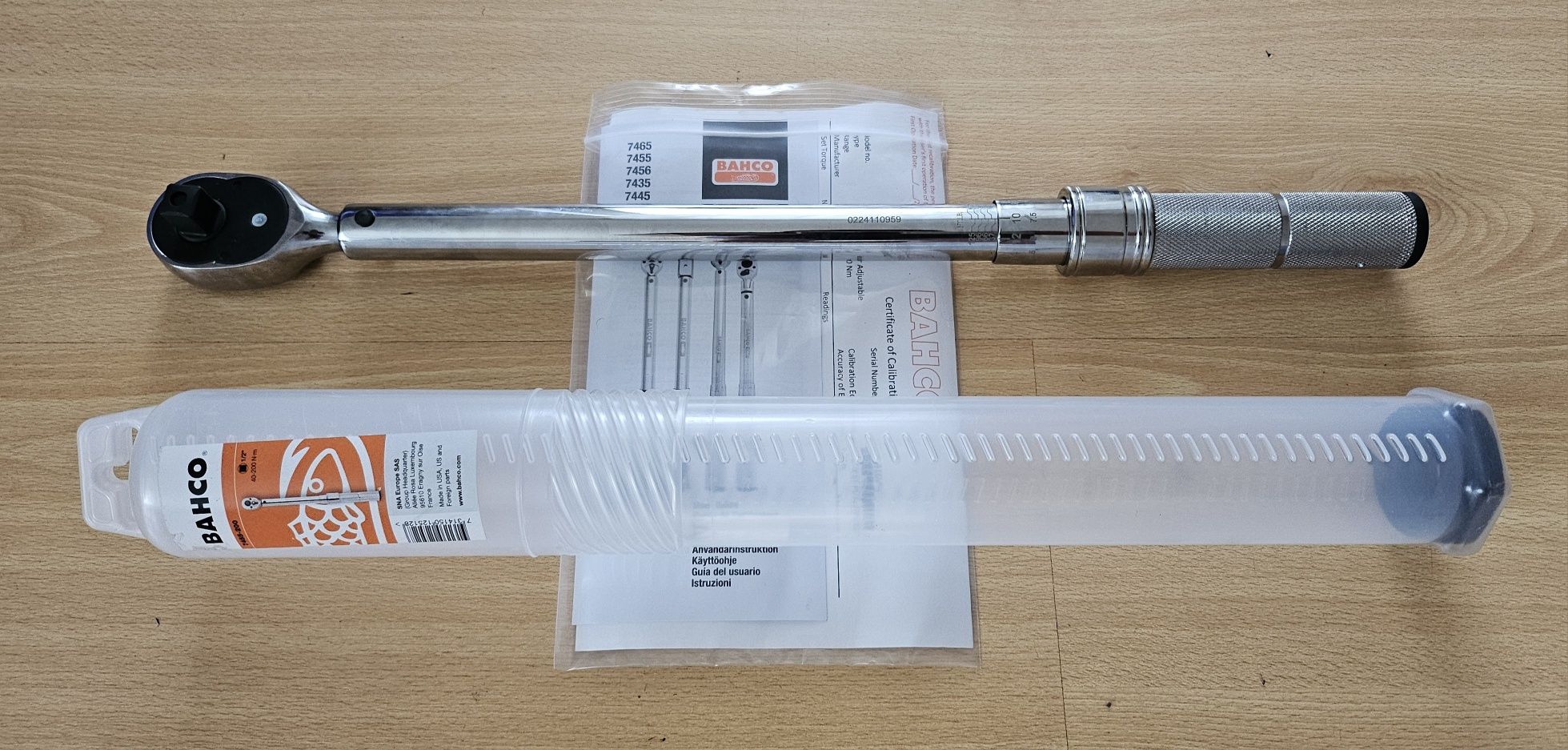 BAHCO 7455 - 200 Klucz Dynamometryczny 1/2 Cala 40-200Nm  NOWY
