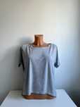 Szara koszulka t-shirt z krótkim rękawem oversize