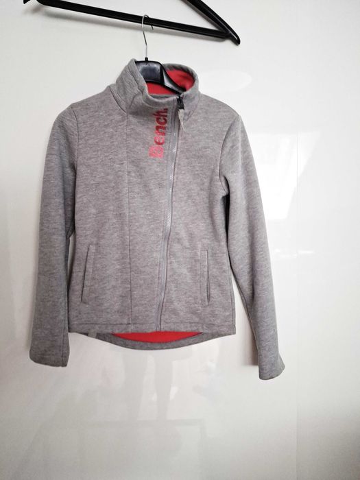 Bench szara różowa bluza z wysokim kołnierzem 11-12lat 152cm