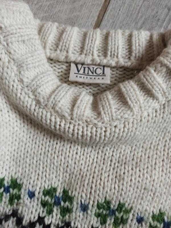 Вінтажний светр 50% вовна vincl knitwear