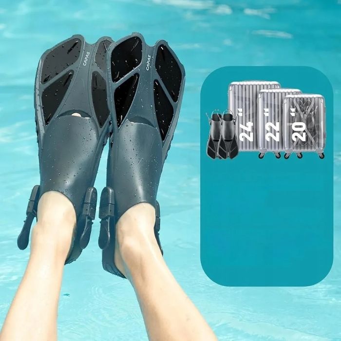 płetwy do nurkowania i snorkelingu S–M, czarne CAPAS