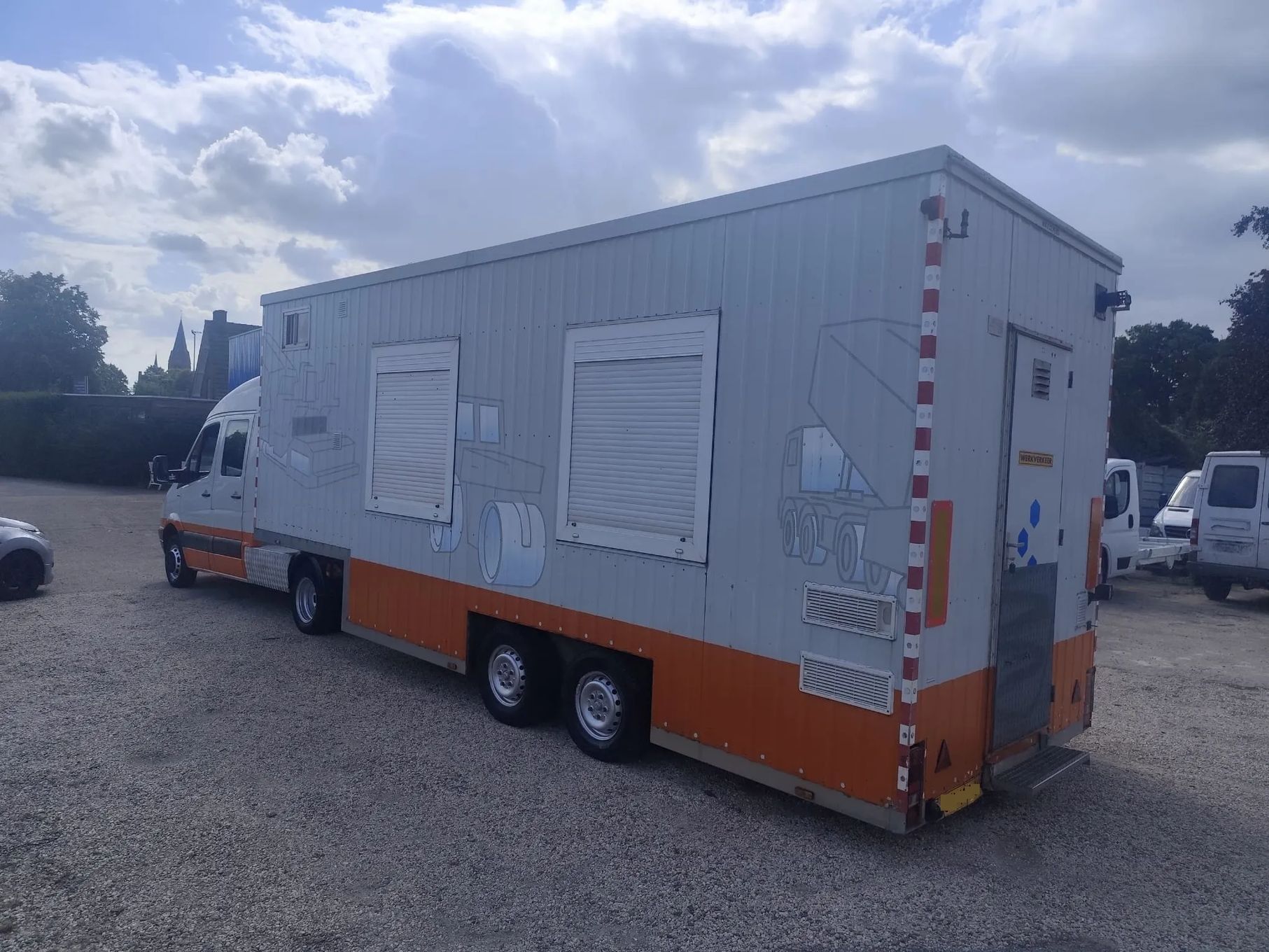 Mercedes-Benz Sprinter 3.0 Mercedes BENZ 518 + NACZEPA VELDHUIZEN P33-4 Ala Kamper  Stan Bardzo Dobry