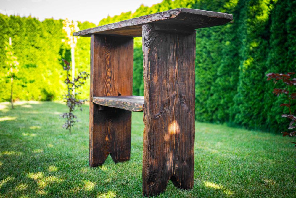 Regał drewniany dębowy stary stan BDB