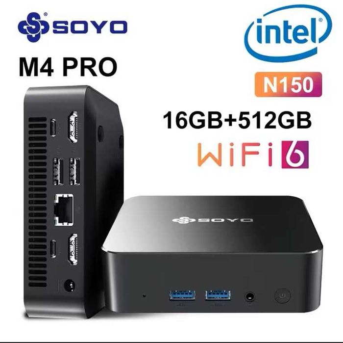 NOWY Mini PC SOYO M4 PRO Mini PC N150 Win 11 Pro 16GB DDR4 / 512GB