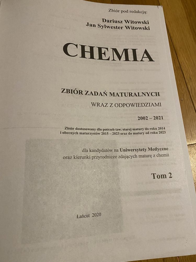 Chemia 2 zbiór zadań Witowski