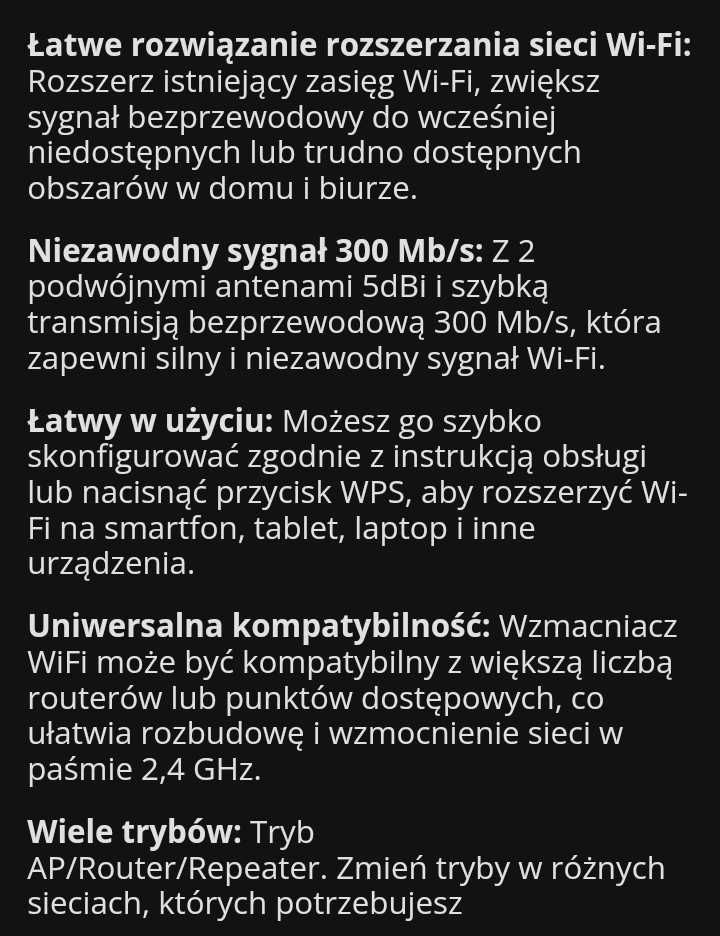 Wzmacniacz sygnału WiFi