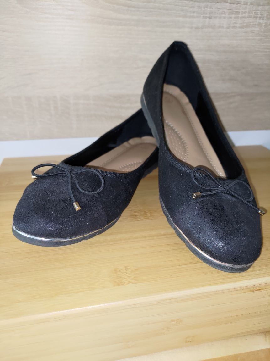 Buty baleriny czarne 38