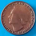 1 Cêntimo de 1948  Rainha Wilhelmina  dos Países Baixos