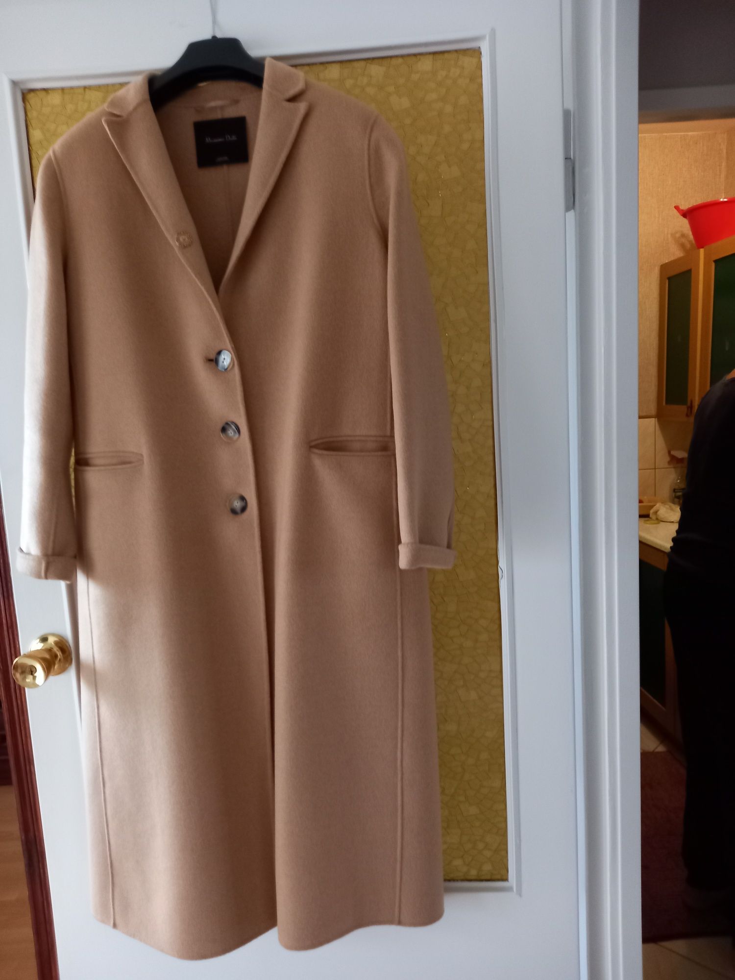 Massimo Dutti płaszcz wełniany 42