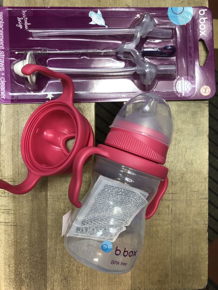 Zestaw b.box butelka ze smoczkiem główka słomki zamienne dla dziecka