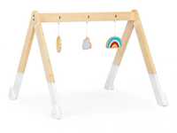 Stojak gimnastyczny edukacyjny dla niemowląt drewniany ECOTOYS